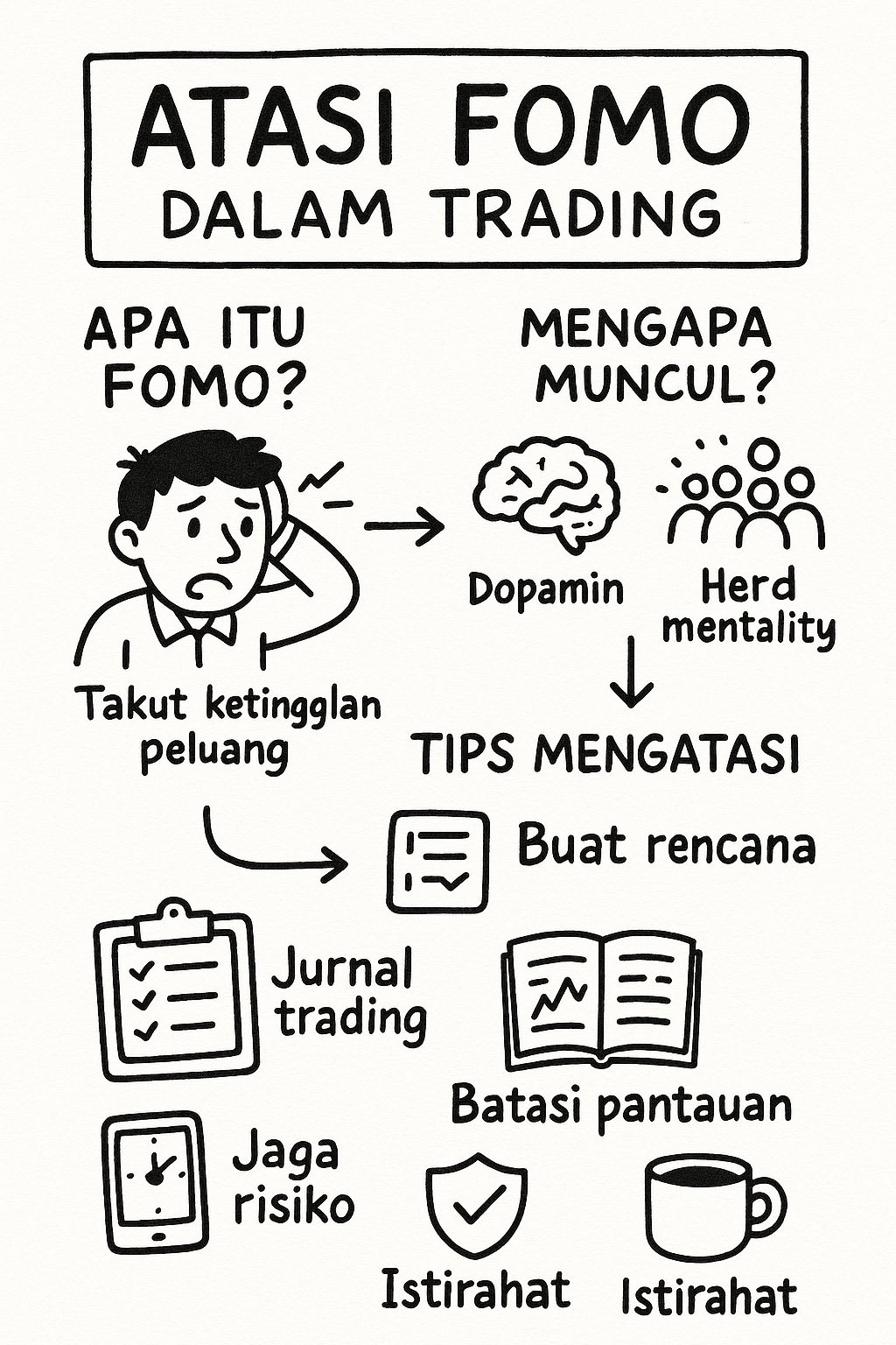 Gambar FOMO dalam Trading: Musuh Utama Trader!